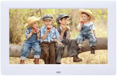 10.5 Inch Digital Photo Frame, Music Photo Video Player with Remote Control, Digital Photo Frame, Multi-Slideshow/4 Window Display, Electronic Picture Frame