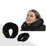 ORKA TRAVEL U Neck Massage Pillow | 4 Speed Intensity Modes | Therapeutic Vibration | Cervical Pain Relief | Deep Kneading Massage | Memory Foam (Grey)