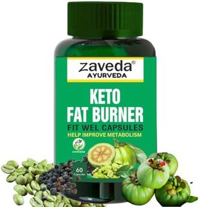 ZAVEDA Keto Fat Burner Fit Wel 60 Capsules, 1000mg/serve, Weight Loss Supplement With Garcinia Cambogia and other herbs. Metabolism Booster, Fat Burner For Men & Women