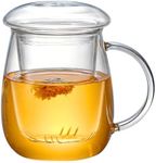 Arefen Clear Glass Tea Infuser Mug 