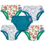 Bambino Mio, Reusable Potty Training Pants for Boys and Girls, 5 Pack, Mix 4, 2-3 Years