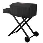 ONLYFIRE Grill Cover for Onlyfire Grills with Cart and Side Table GS308 GS310, Waterproof Grill Cover, Rip-Proof and Anti-UV Barbecue Gas Grill Cover, CV701 Black