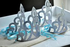 Confetti! Elsa Crowns. Frozen Party Favors. Frozen Birthday Party Decorations. (Pack of 12)