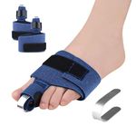 Toe Splints for Straightening Hammertoes Toe Brace Toe Straightener Toe Straps for Women Men Broken Toe Curled Toes Pain and Support (Blue)