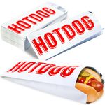 Warming Foil Hot Dog Wrapper Sleeves 75 Pack by Avant Grub. Turn a Party into a Carnival with Classic HotDog Bags that Keep Dogs Warm and Fundraiser or Concession Stand Guests Mess-Free!