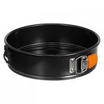 Le Creuset Non-Stick Carbon Steel Bakeware Springform Round Cake Tin, 24 cm, Black, 46091240010000