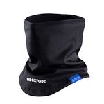 Oxford Products Advanced Storm Collar Waterproof Windproof Thermal Motorcycle Neck Warmer Gaiter, Black, S/M