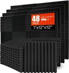Acoustic Foam Panels 48 Pack 1" x 1