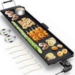 HAPPYGRILL 35" W Electric Griddle BBQ Barbecue Grill Nonstick Teppanyaki Table Top Griddle for Indoor Outdoor Patio Camping