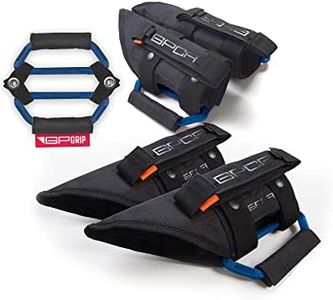 GPCA Metal Grab Handles for Jeep Wrangler 4xe, JL, JT, JK, Sport, Sahara, Rubicon and Gladiator 4DR/2DR 2007-2023 GP Grip PRO, Foldable Patented, 4+2 Packs, Blue