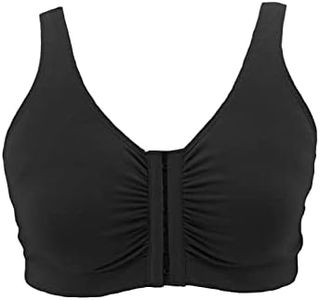 Post Surgery Front Closure Bra, Black, 40D