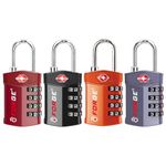 Forge 4-Digit Combination Lock, TSA Approved Locks for Luggage, Travel, Gym, School, Suitcase, Backpack, Pelican case, Easy Read dials, zinc Alloy Body.