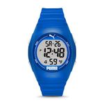 PUMA 4 Quartz Watch with Plastic Strap, Blue, 22 (Model: P6013)