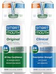 SmartMouth DDS Activated Clinical Mouthwash & Original Activated Mouthwash - Adult Mouthwash for Fresh Breath - Clean Mint Flavor (Clinical) & Fresh Mint Flavor (Original), 16 fl oz Each