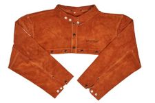 ANTAITHER Split Cowhide Leather Welding Cape Sleeve - Superior Heat & Flame Resistance for Heavy-Duty Protection, Brown, Medium