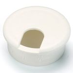 1-1/2" Cable Management Plastic Grommet, White, 1ea