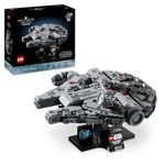 LEGO Star Wars Millenium Falcon 25th Anniversary Set for Adults, Collectible A New Hope Starship Vehicle Model Kit, Home or Office Décor, Birthday Gifts for Men, Women and Fans 75375