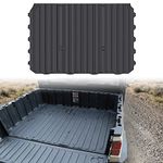 CUSAUTV Rear Cargo Bed Mat Compatible with Polaris Ranger XP 1000 Crew 2018-2024 Accessories TPE Rubber Bed Mat Liner Easy to Clean All Weather Protect