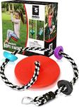 Slackers 6 ft Multi-Color Climbing Rope Swing - Best Outdoor Ninja Warrior Training Equipment for Kids - A Great Addition to Your Backyard Ninjaline Obstacle Course