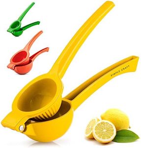 Simple Craft Lemon Squeezer - Premium Single Bowl Citrus Juicer - Handheld Manual Lemon Juicer Saves Time & Effort (Yellow)