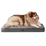 EHEYCIGA Orthopedic XXL Dog Bed Mattress with Removable Washable Cover for Crate, Grey, 120x74x9cm