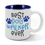 davesdisco Best Dog Walker Ever, Walking, Animal, pet Lover, Boys, Man's Blue Colour Inside, Mug Cup