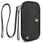 homchen RFID Blocking Travel Passport Wallet Holder, Document Organiser Case Credit Card Holders for Men and Women (Large Black-RFID)