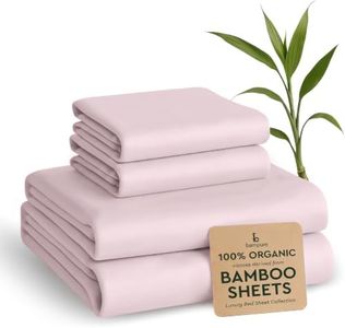 BAMPURE Luxury Series King Sheet Set - 100% Viscose derived from Bamboo Sheets King Size - Super Soft Viscose Bamboo Cooling Sheets for Hot Sleepers -Up to 16’’ Deep Pocket King Sheet Set (Pink)