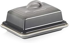 Le Creuset Stoneware Butter Dish, 6.75" x 5" x 3.5", Oyster Gray