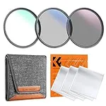 K&F Concept 82mm UV/CPL/ND Lens Filter Kit (3 Pieces)-18 Multi-Layer Coatings, UV Filter + Polarizer Filter + Neutral Density Filter (ND4) + Cleaning Cloth+ Filter Pouch for Camera Lens (K-Series)