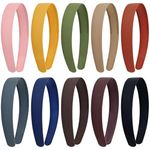 HOMEMATES Fancy Matte Hair Band Plastic Teeth Comb Headband Multicolor (Pack Of 12 Pcs) For Womens & Girls