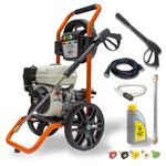 Petrol Pressure Washer, Professional Honda GP200 3200 PSI 196cc Engine Powered High Pressure Portable Jet Sprayer, Premium Power & Build Quality Car & Patio Cleaner, WASPPER GP3300HD