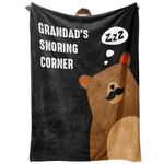 Craftique Grandad Birthday Gifts Blanket, Gifts for Grandad from Granddaughter Grandson, Christmas Day Gifts for Grandad, Funny Grandad Throw Blanket, 50 x 60 Inches