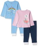 Amazon Brand - Jam & Honey Baby-Boy's 100% Soft & Pure Cotton Long Sleeve Tee with Jogger - Clothing Set