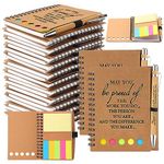 Chuangdi 40 Sets Employee Appreciation Thank You Gifts Inspirational Spiral Notebook Journal with Sticky Note Notepad Motivational Bamboo Ballpoint Pen Bulk for Nurse Teacher Coworker