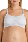 Bonds Women's Underwear Maternity Wirefree Crop, Light Heather marle, M