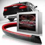 SEMAPHORE Led Trunk Lip Spoiler Black Carbon Fiber LED Exterior Rear Tail Wing Spoiler Brake Light Strip Splitter Compatible with Honda Civic