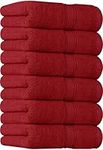 Utopia Towels [6 Pack Premium Hand Towels Set, (16 x 28 inches) 100% Ring Spun Cotton, Ultra Soft and Highly Absorbent 600GSM Towels for Bathroom, Gym, Shower, Hotel, and Spa (Red)