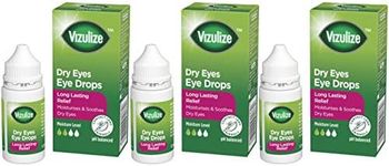 Vizulize Dry Eye Drops, for Dry, Irritated & Uncomfortable Eyes, 3 x 10 ml Bottles