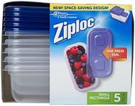 Ziploc One Press Seal Small Rectangle Container - 5 ct