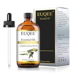 EUQEE Lemon Eucalyptus Essential Oil 118mL Pure Lemon Eucalyptus Oil for Diffuser, Soap Candle Making - 4Fl.Oz