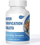 Water Tablets Purification for Drinking (100 Count) - Water Filtration System Survival for Camping, Boating, Hiking, Backpacking, Emergencies - Portable Water Treatment for Safe Drinking Anywhere