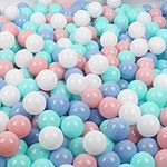 Wonder Space Soft Pit Balls, Chemical-Free Crush Proof Plastic Ocean Ball, BPA Free with No Smell, Safe for Toddler Ball Pit/Kiddie Pool/Indoor Baby Playpen, Pack of 200, (Mix - Pastel)