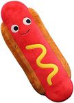 Seyomi Food Hot Dog Plush Stuffed Pillow, Cartoon Soft Toy Pillow for Kids 17.6 inches