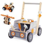 labebe Baby Push Walker, Tool Bench for Toddlers, Wooden Walker for Baby Boy and Girl, Kids Workbench, Baby Activity Center, Toddler Montessori Toys for 12 Months Up Old Kids