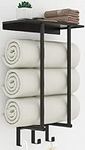 BETHOM Towel Rack with Metal Shelf 
