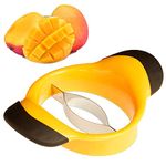 Mango Cutter, Stainless Steel Mango Divider Blade, Used for Mango Parts & Corer, Yellow