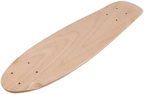 Oidnvay 22Inch Blank Skateboard Deck Natural 55.5X15cm Maple Banana Sliding Cruising Skating Single Rocker Board DIY Decks
