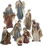 Kurt Adler Resin Nativity Figurine Set, 6.25-Inch, Set of 8