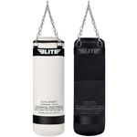 Canvas Punching Bags MMA Muay Thai Kickboxing Training Boxing Punching Bag with Chains (Black) - UNFILLED